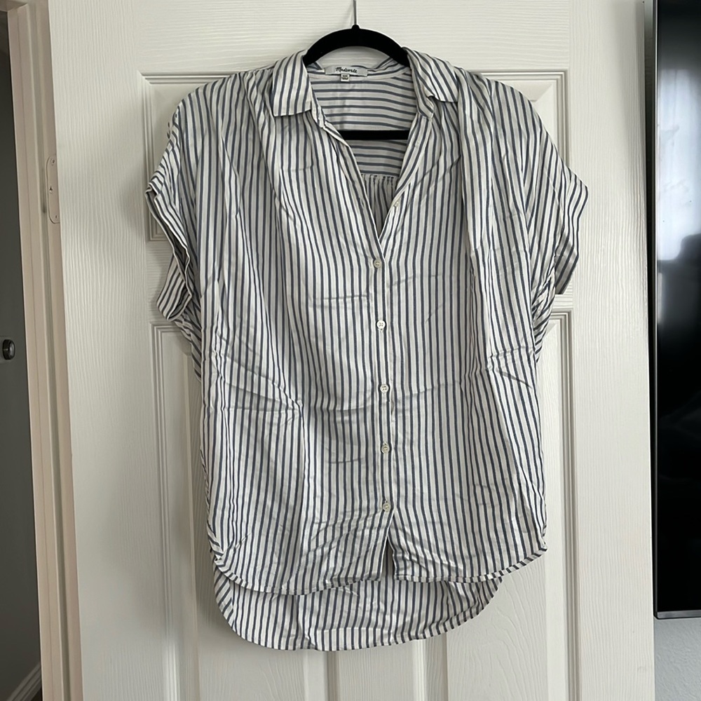 Madewell striped chambray top